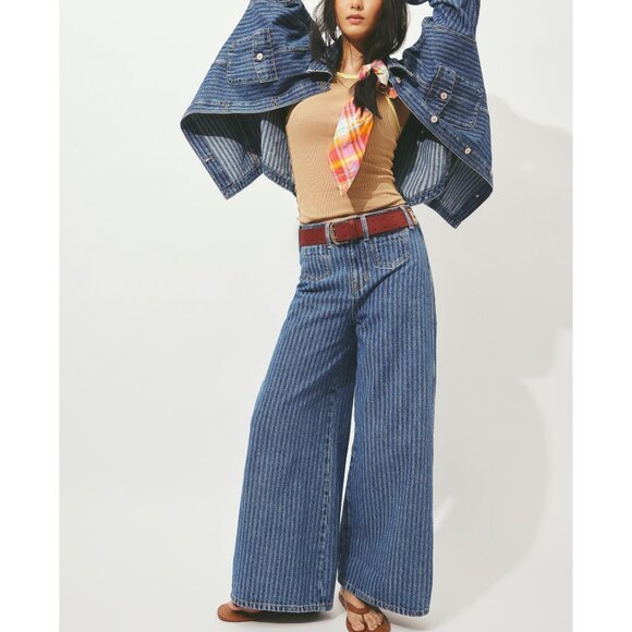 FREE PEOPLE We The Free Dunes Shirt Jacket / Blue Abyss - Picture 6 of 9
